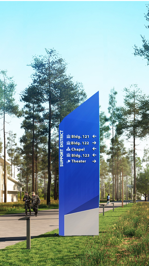 Rendering of Level 2 sign in the Support District
        